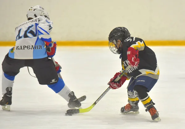 Россия Санкт Петербург 2019 Дети Играют Хоккей Открытом Турнире Детскому — стоковое фото