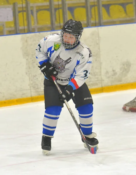 Russia Petersburg 2019 Children Playing Hockey Open Tournament Children Hockey — Stock Photo, Image