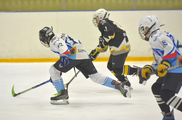 Russia San Pietroburgo 2019 Bambini Che Giocano Hockey Torneo Aperto — Foto Stock