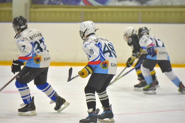 Russia San Pietroburgo 2019 Bambini Che Giocano Hockey Torneo Aperto — Foto Stock