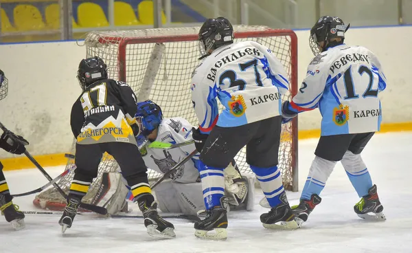 Ryssland Petersburg 2019 Barn Som Spelar Hockey Den Öppna Turneringen — Stockfoto