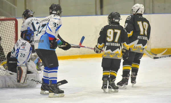 Russie Saint Pétersbourg 2019 Les Enfants Jouent Hockey Tournoi Ouvert — Photo