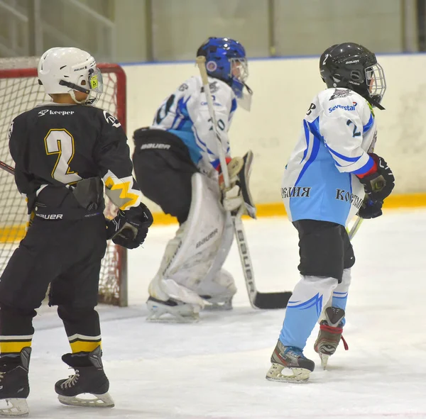 Ryssland Petersburg 2019 Barn Som Spelar Hockey Den Öppna Turneringen — Stockfoto