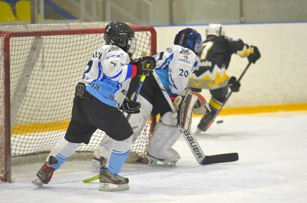 Russia San Pietroburgo 2019 Bambini Che Giocano Hockey Torneo Aperto — Foto Stock