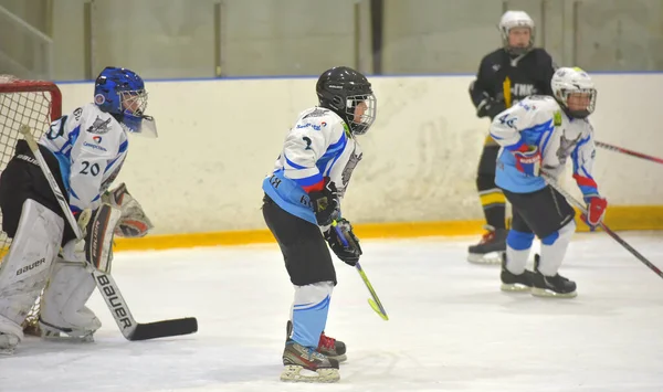 Russland Petersburg 2019 Kinder Beim Offenen Turnier Für Kinderhockey — Stockfoto