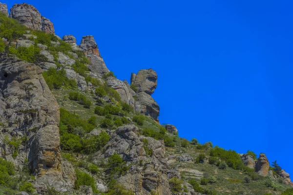 Felssäulen Tal Der Geister Des Gebirges Demerji Krim — Stockfoto