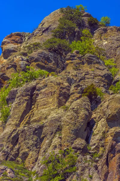 Kamienne Filary Dolinie Duchow Alpejskiego Pasma Demerji Crimea — Zdjęcie stockowe