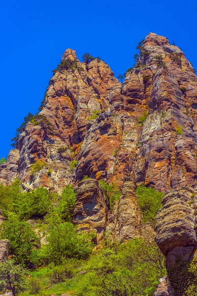 Rock Pillars Valley Ghosts Mountain Range Demerji Crimea — Stock Photo, Image