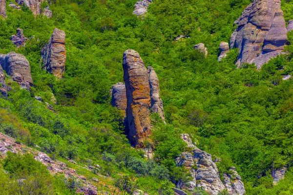 Felssäulen Tal Der Geister Des Gebirges Demerji Krim — Stockfoto