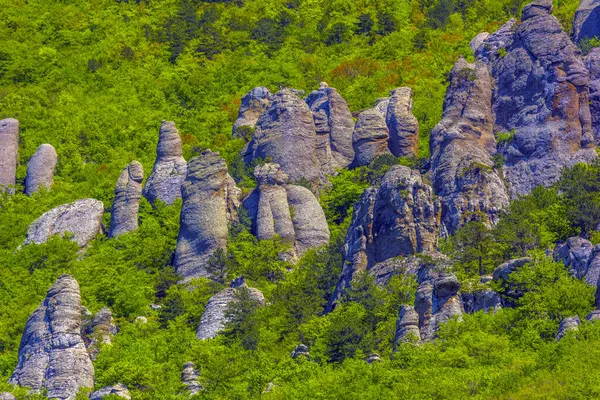 Felssäulen Tal Der Geister Des Gebirges Demerji Krim — Stockfoto