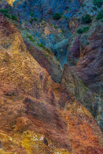 Flerfärgade Berg Krim Klippor Närbild — Stockfoto