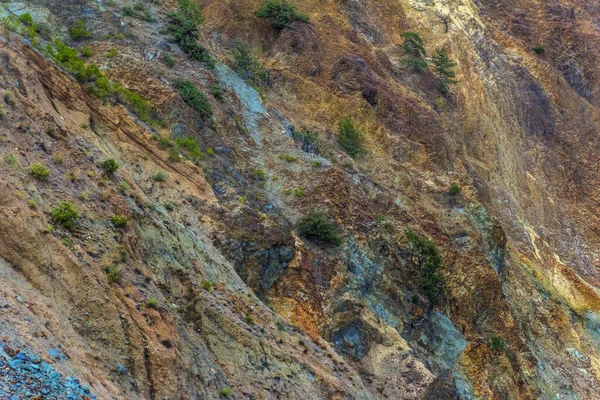 Flerfärgade Berg Krim Klippor Närbild — Stockfoto