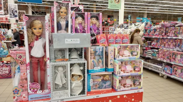 Russia Petersburg 2021 Baby Dolls Sale Supermarket — Stock Photo, Image