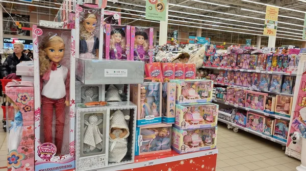 Russia Petersburg 2021 Baby Dolls Sale Supermarket — Stockfoto