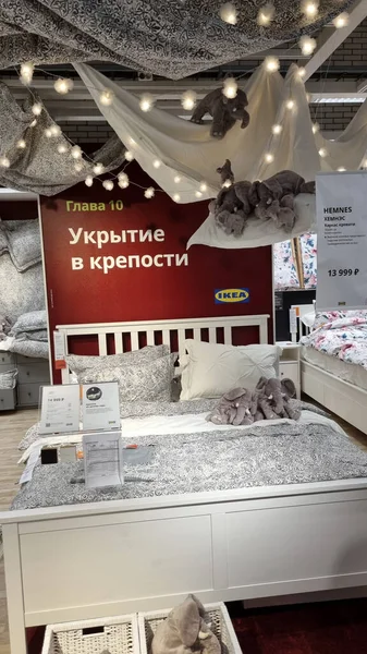 俄罗斯圣彼得堡 1812 2021张床在宜家家具店出售 — 图库照片
