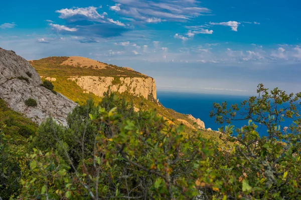 Landscapes Crimea Sea Mountains Hills — Stockfoto