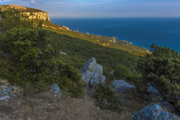 Landscapes Crimea Sea Mountains Hills — Stockfoto