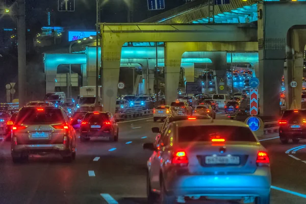 Moskau Russland 2021 Staus Auf Den Straßen Abend Moskau — Stockfoto