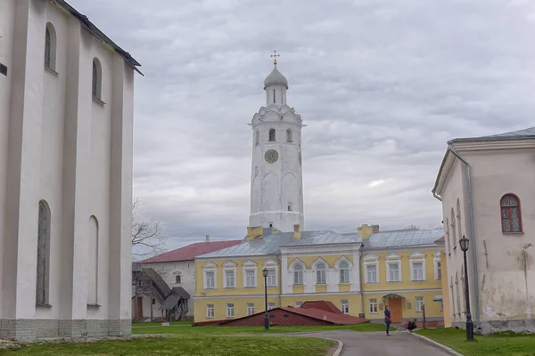 Rusia Novgorod 2020 Kremlin Novgorod Principios Primavera Detalles Arquitectura —  Fotos de Stock