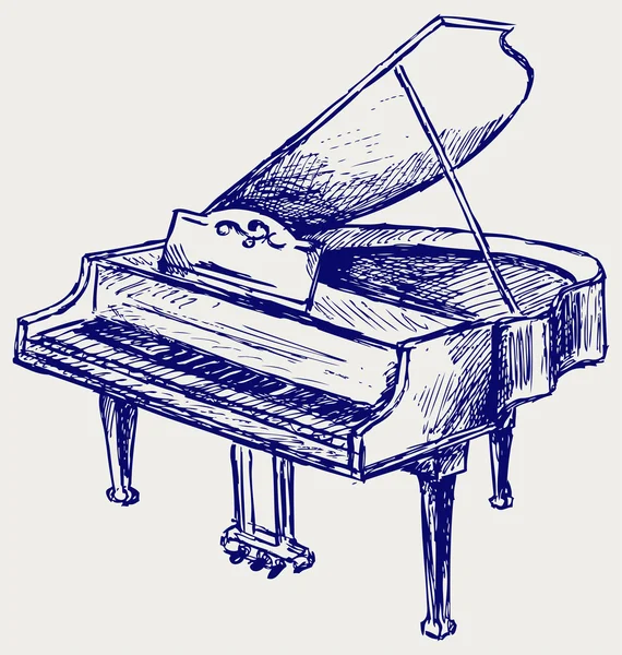 Piyano. Doodle stili — Stok fotoğraf