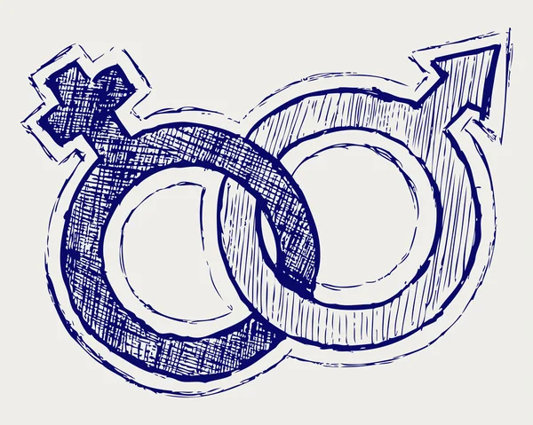 Illustrazione del sex symbol maschile e femminile — Foto Stock