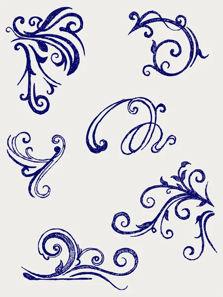 Elemento de design caligráfico e decoração de página — Fotografia de Stock