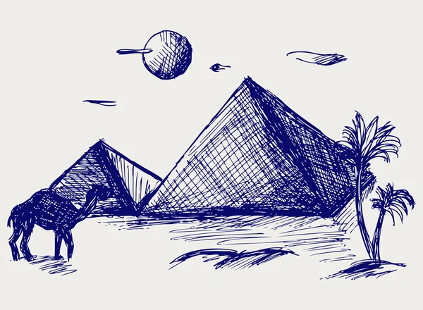 Egito. Estilo doodle — Fotografia de Stock