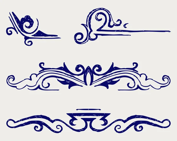 Kalligrafikus design elem és oldal dekoráció — Stock Fotó
