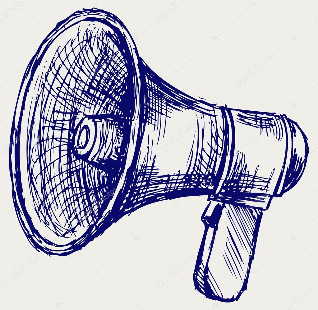 Illustration of megaphone