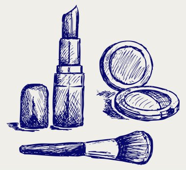 Moda tasarımı için kozmetik seti