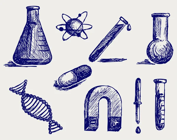 Biyoloji, kimya ve fizik — Stok fotoğraf