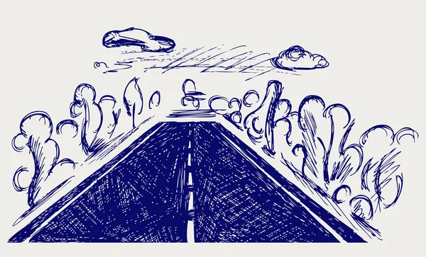 Road sketch — Stock Photo, Image