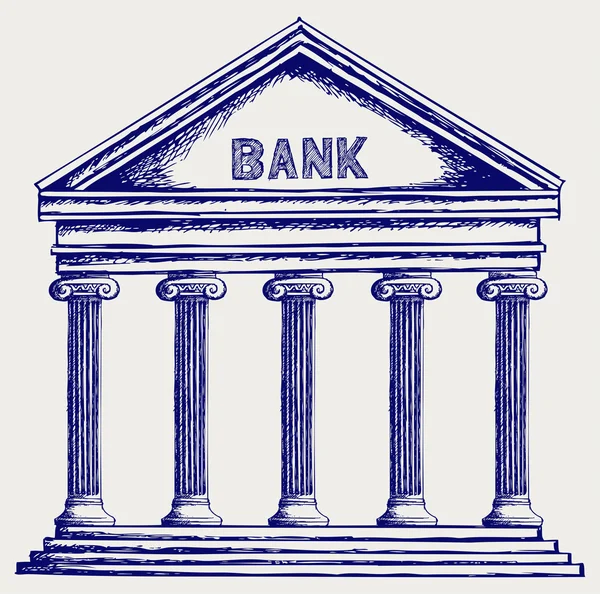 Bank. Colonnade — Stockfoto