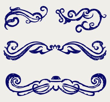 Kaligrafi öğe ve sayfa dekorasyon