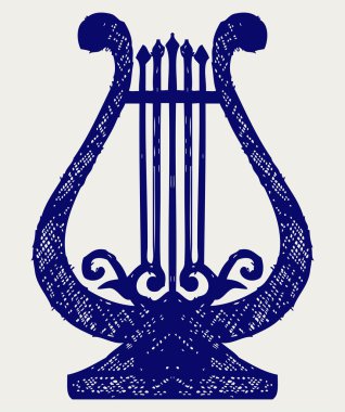 Illustration of lyre clipart