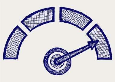 göstergesi. Doodle stili