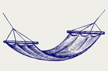 Hammock. Suspension device for the rest clipart