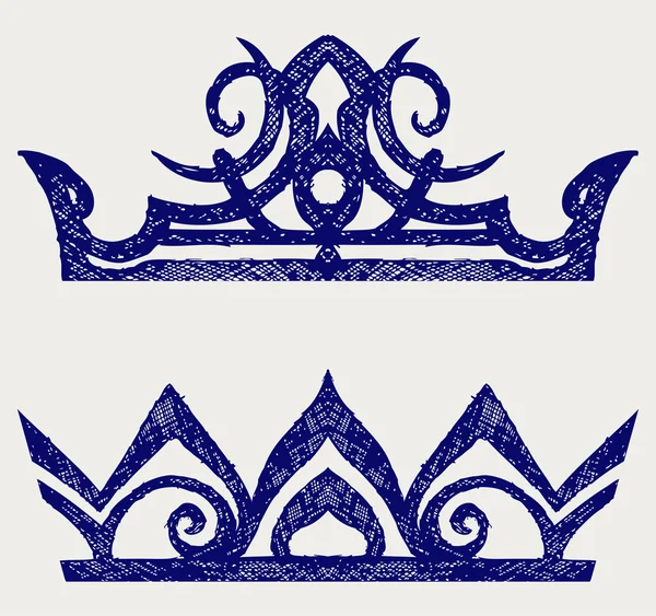 Crown. Estilo Doodle — Archivo Imágenes Vectoriales