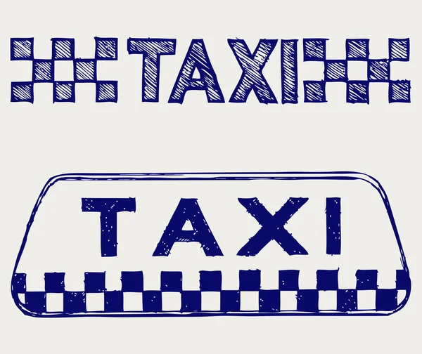 Taxi sign — Stock Vector