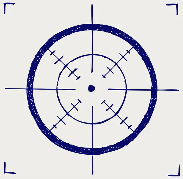 Fadenkreuz. Doodle-Stil — Stockvektor