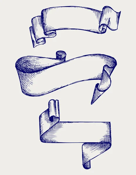 设置横幅和丝带 — 图库矢量图片