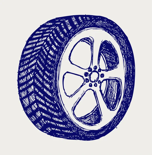 Ruedas de neumáticos — Archivo Imágenes Vectoriales