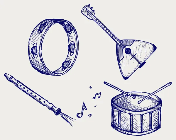 Instrumentos musicais —  Vetores de Stock