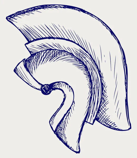 Capacete. Estilo doodle — Vetor de Stock