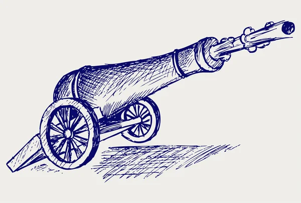Un canon. Style caniche — Image vectorielle