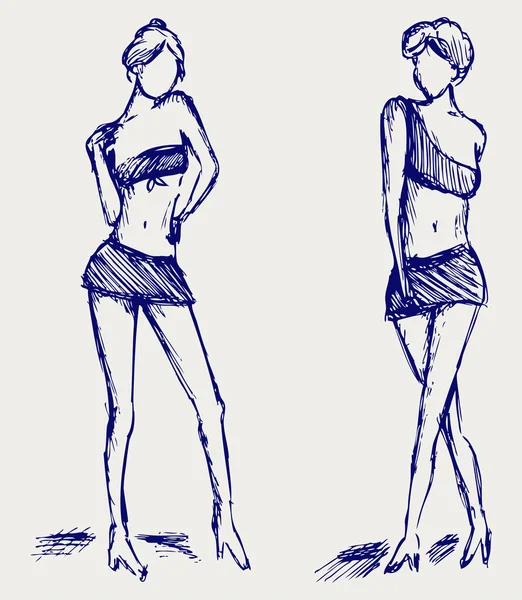 Filles de mode — Image vectorielle