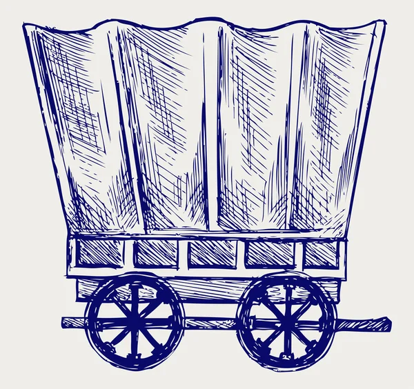 Vintage van para o transporte — Vetor de Stock