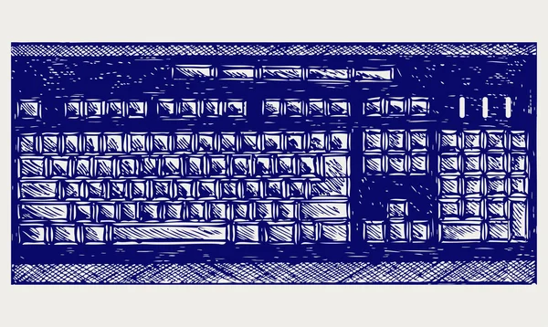 Clavier informatique moderne — Image vectorielle