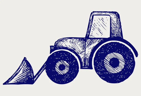 Tractor. Estilo Doodle — Vector de stock