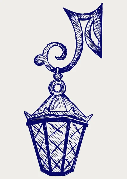 Lantern from the forged metal — Stock Vector